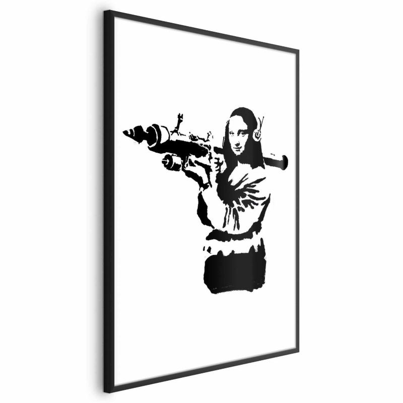 Plakat Artgeist Banksy Mona Lisa 21x30 cm z ramą czarną 1 szt