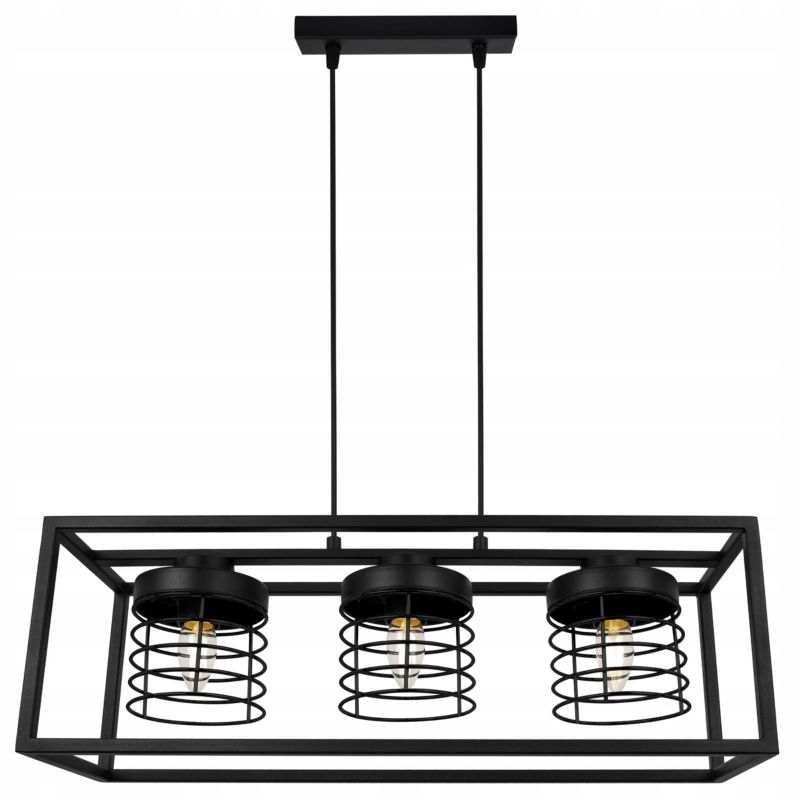 Lampa sufitowe wisząca Light Home LH Rasti Cage Klatka 3x E27 60W czarny 1szt.