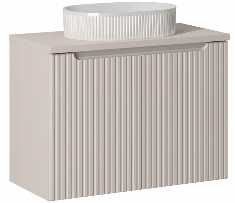 Szafka pod Umywalkę łazienkowa 80 cm Wisząca z Blatem Kaszmir Nova Kaszmir Kaszmirowa z Umywalką Furnidea 1 szt.