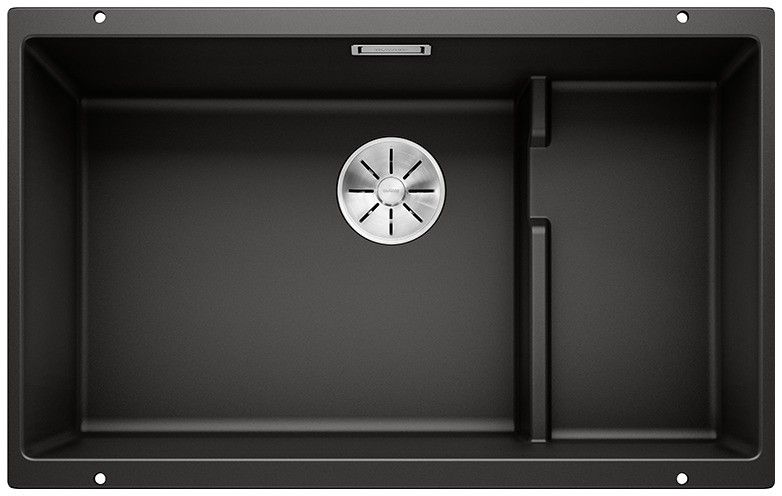 Zlewozmywak Blanco Subline 700-U granitowy 1,5 komory czarny, 70x40 cm, 1 szt.