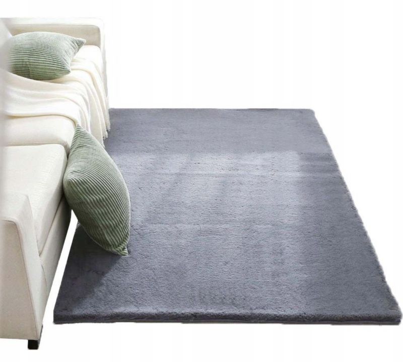 Dywan Rebiko pluszowy jasnoszary miękki rabbit 160x220 cm 1 szt.