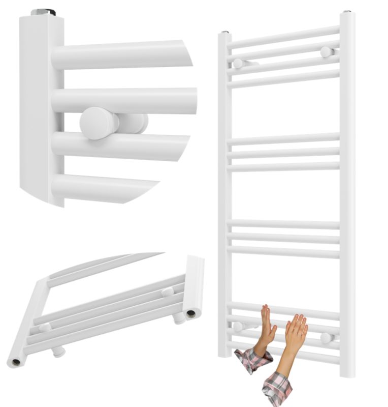 Grzejnik Łazienkowy Granitan Breno 50/100cm Biały Kaloryfer Drabinkowy 1kpl.