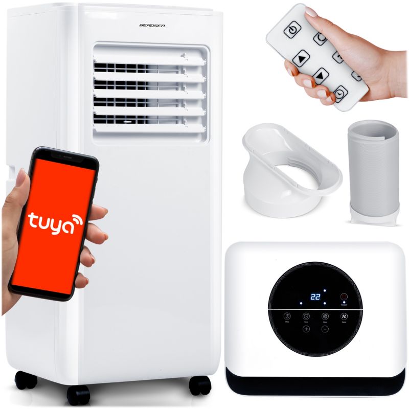 Klimatyzator przenośny Berdsen osuszacz 26l/24h WiFi Tuya Smart 10000 BTU 1 szt.