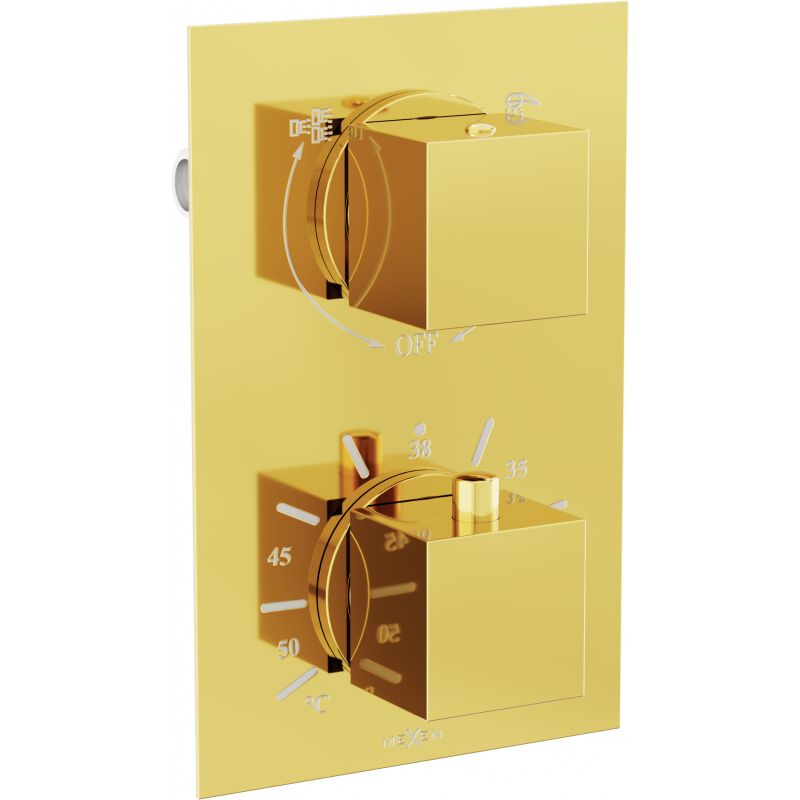 Bateria wannowo-prysznicowa Mexen Cube złoty 2-wyjściowa 1 szt.