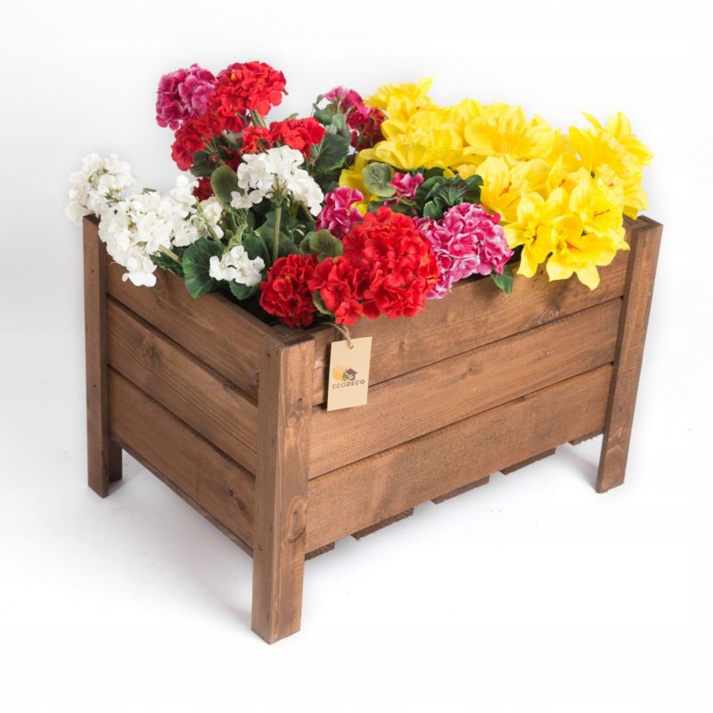 Kwietnik drewniany Eco Deco 60 cm długość brązowy impregnowany drewno świerkowe 1 szt.