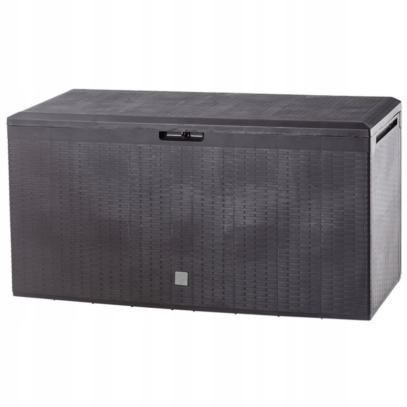 Skrzynia Ogrodowa KADAX Balkonowa Kufer 290L Do Ogrodu Balkon Taras Brązowa 1szt.