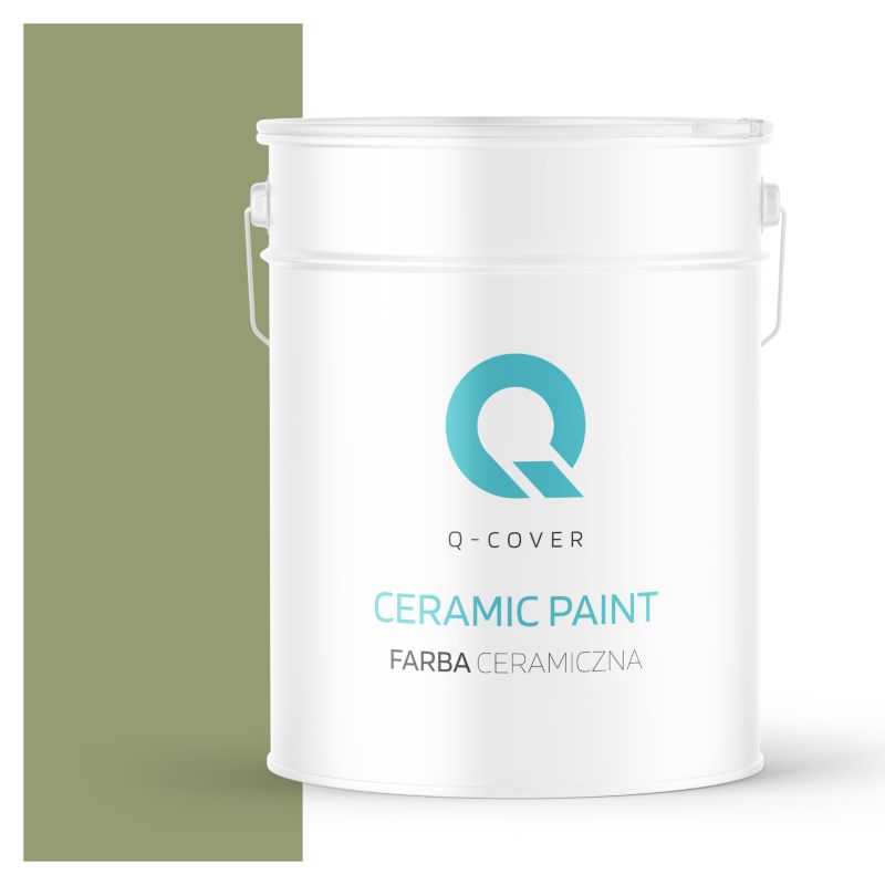 Farba Ceramiczna Do Ścian i Sufitów Q-Cover Zgniła zieleń ciemny H2231 Głęboki Mat 10L