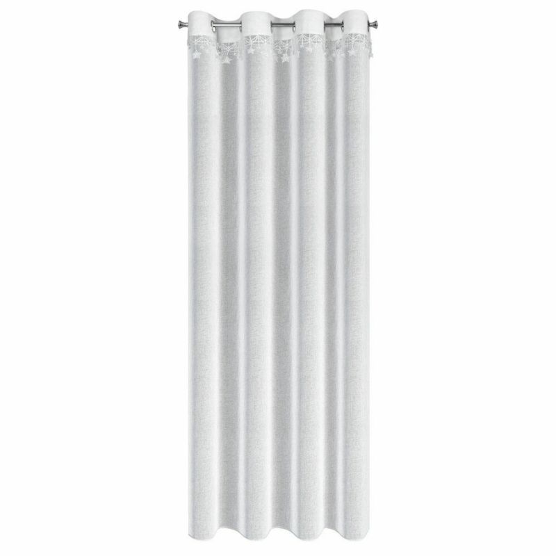 Firana Świąteczna Eurofirany 140X250 cm Biała Gwiazdki 1 szt.