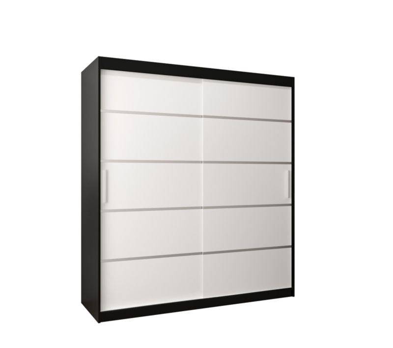 Szafa przesuwna Garderoba Abiks Verona 1 180 czarny + biały 1 szt.
