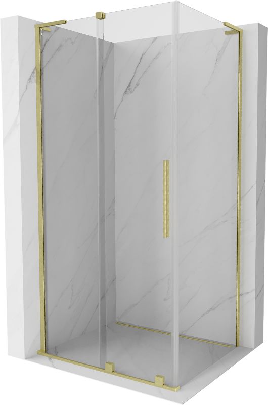 Kabina prysznicowa Mexen Velar L rozsuwana 110 x 75 cm transparent złota szczotkowana 1 szt.