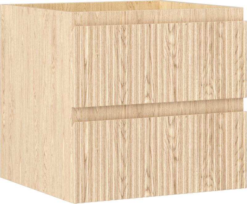 Szafka łazienkowa podumywalkowa Mexen Rivel dąb ryflowana 50x47 cm 2 szuflady 1 szt.