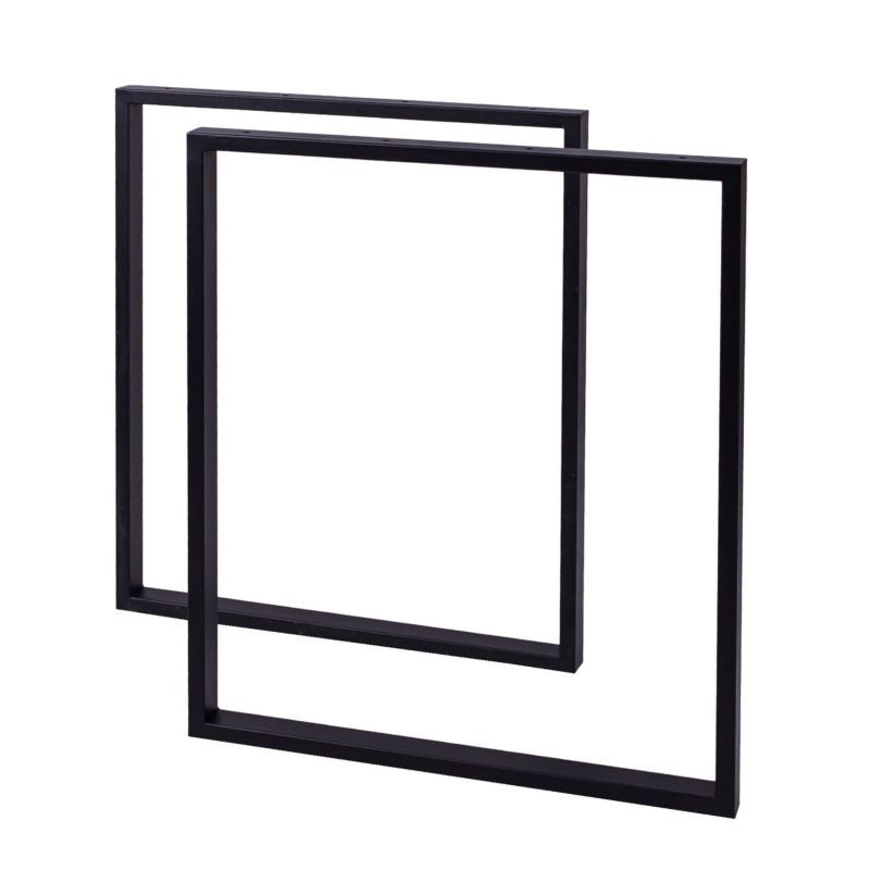 Nogi do stołu B&B ławy stolika biurka loftowe metalowe czarne 2 szt