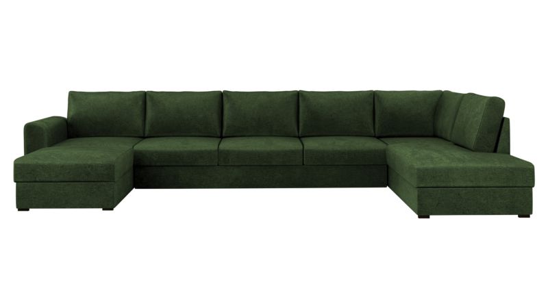 Narożnik z funkcją spania MIRJAN 24 Wilma Large prawy zielony szenilowy 1 szt.