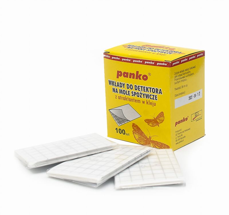 Wkłady z atraktantem w kleju do detektora INSECT MONITOR na mole spożywcze kuchenne panko 100 szt.