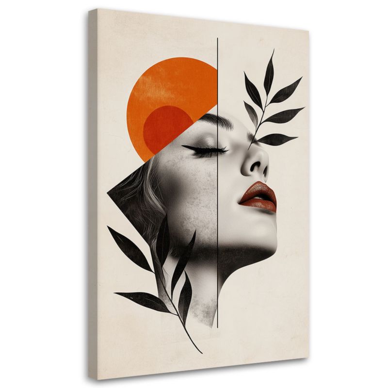 Obraz nowoczesny Feeby Twarz Kobiety Abstrakcja Geometryczna 80x120cm 1szt