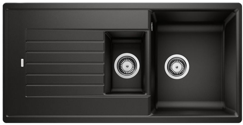 Zlewozmywak Blanco Zia 6 S czarny 100x50 cm, Silgranit, odwracalny, 1,5-komorowy, 1 szt.