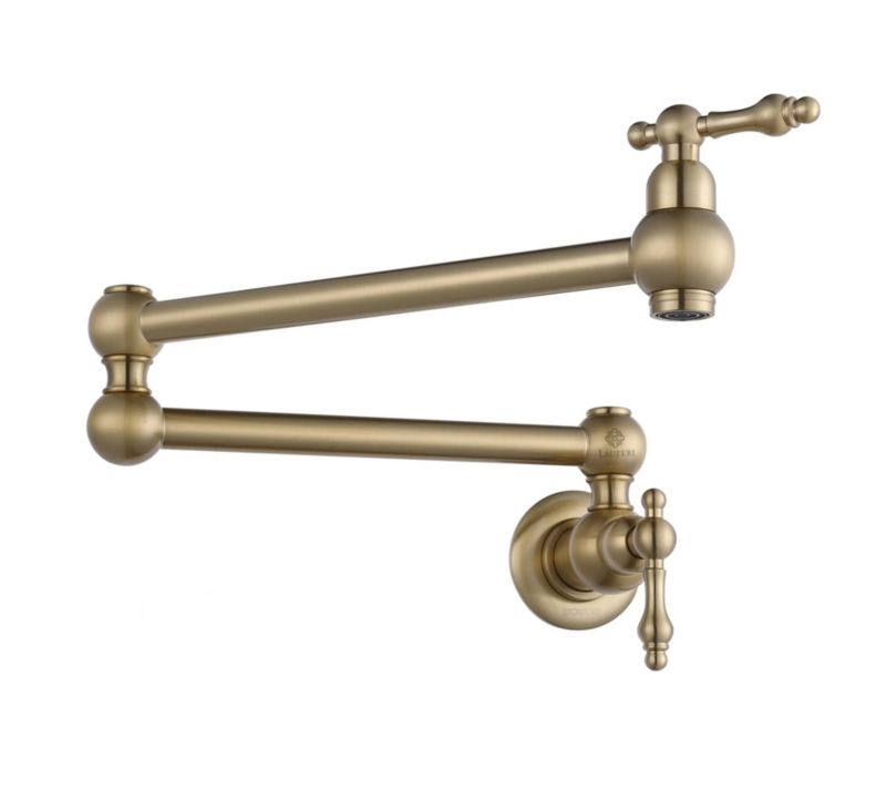 Bateria kuchenna Lauferi CUCINA pot filler na zimną wodę mosiężna szczotkowane złoto retro 1 szt.