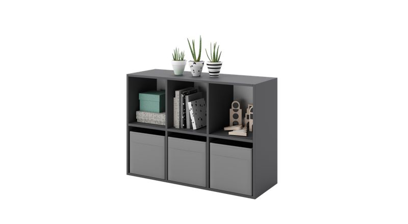 Regał Loni Kobi 2x3 szary 1 szt