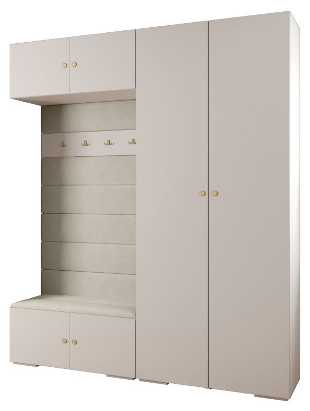 Garderoba do przedpokoju Abiks INOVA 2 Z18 biały+złoty+manila02 1 szt.