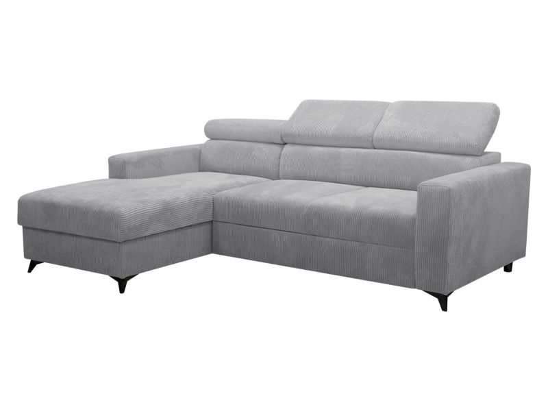 Narożnik z funkcją spania MIRJAN 24 Milano Premium Sztruks lewy LC+2R jasny szary 1 szt.