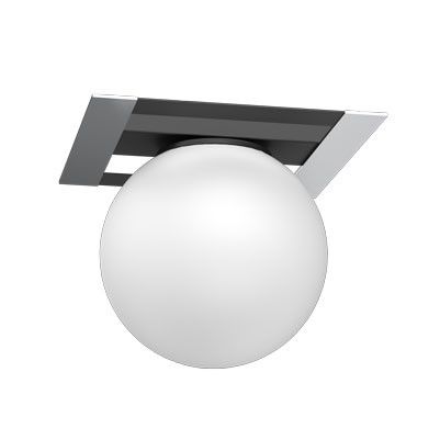Lampa sufitowa wisząca Luminex Satelit czarny mat-chromowana-biała wym: 19 x 22 x 20 cm 1xE27 x 15W 1 szt.