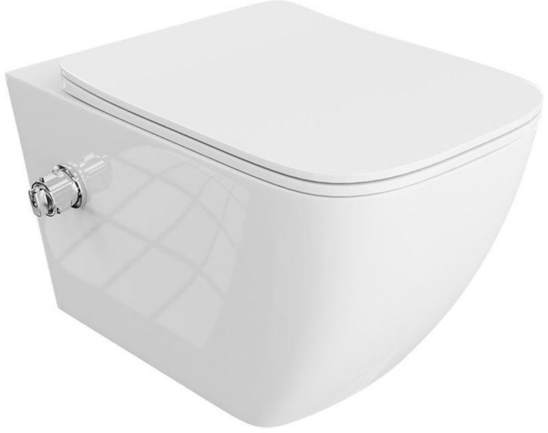 Toaleta myjąca LaVita Parana wisząca, ceramika, biały, bez kołnierza, z bidetem, 1 szt.