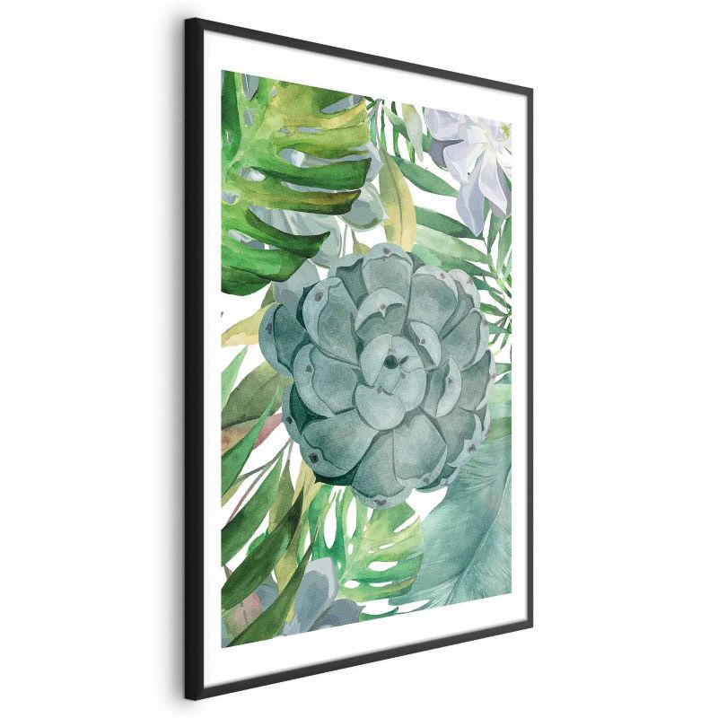 Plakat Artgeist Tropikalna flora 29,7x42 cm z ramą czarną 1 szt