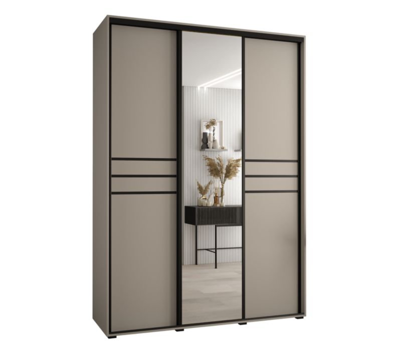 Szafa przesuwna Abiks 60 wysoka Dakota 11 180 kaszmir+kaszmir+czar 1 szt