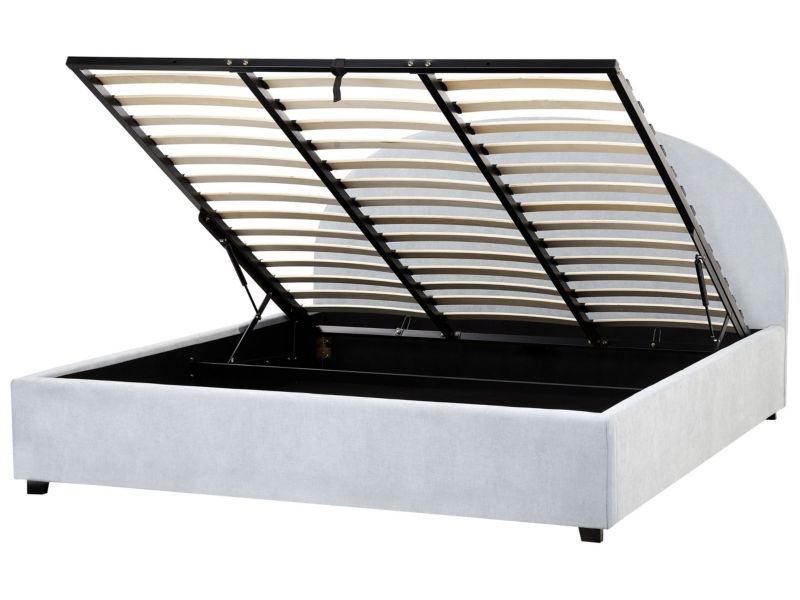 Łóżko z pojemnikiem Vaucluse 180 x 200 cm Błękitny 1 szt.