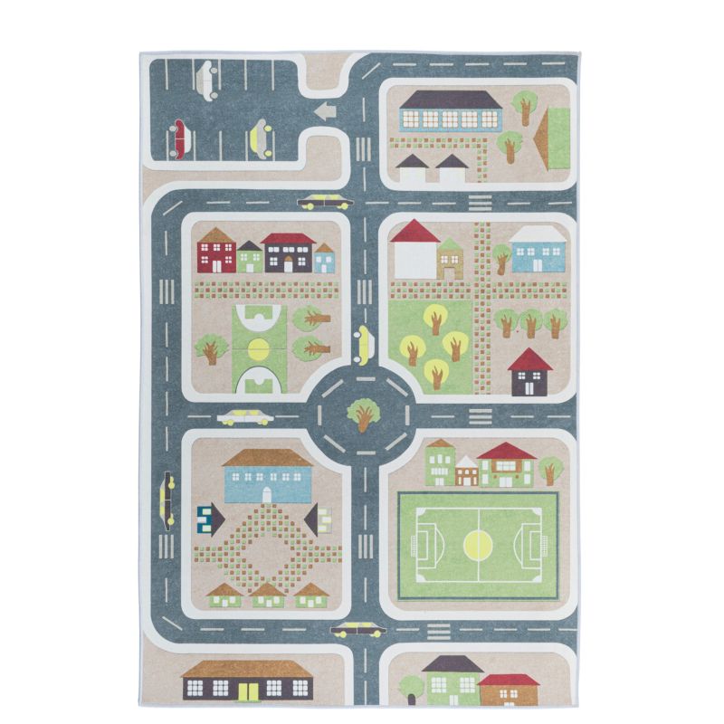 Dywan dziecięcy 200x300 cm Miasto e-floor szary 1 szt