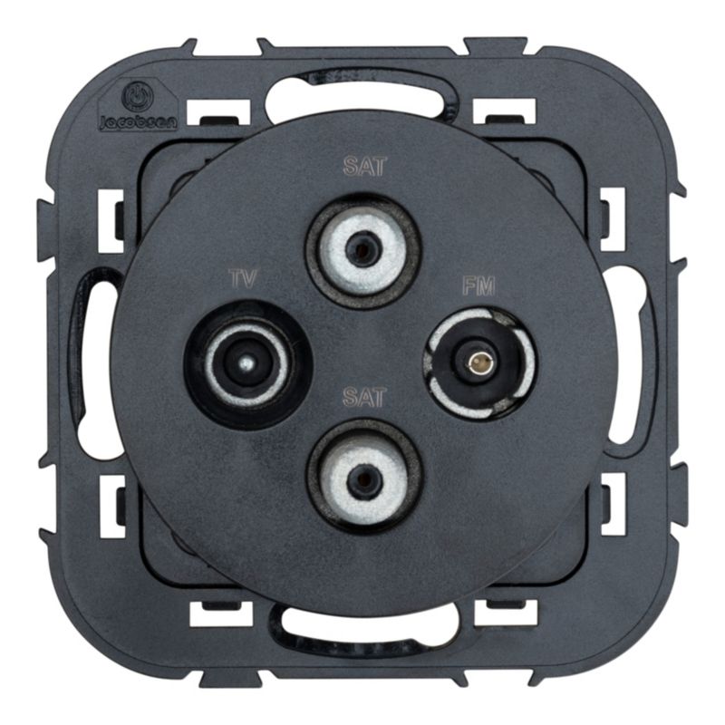 Gniazdo TV końcowe Jacobsen Kennet czarne