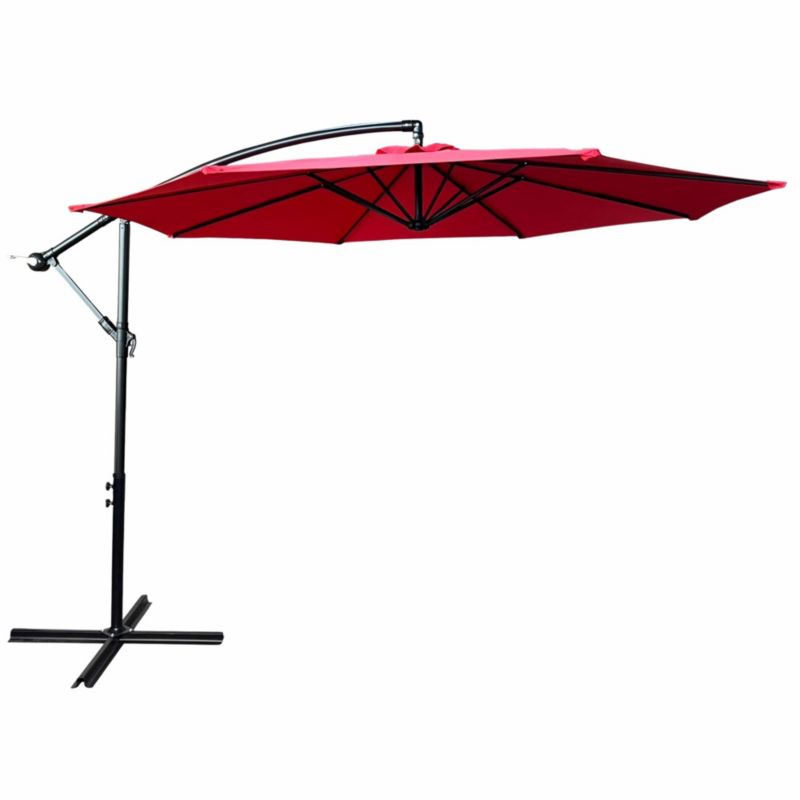 Parasol ogrodowy Aster ochrona UV w kolorze czerwonym waga 12,1 kg wymiary 300x300x245 cm 1 szt.