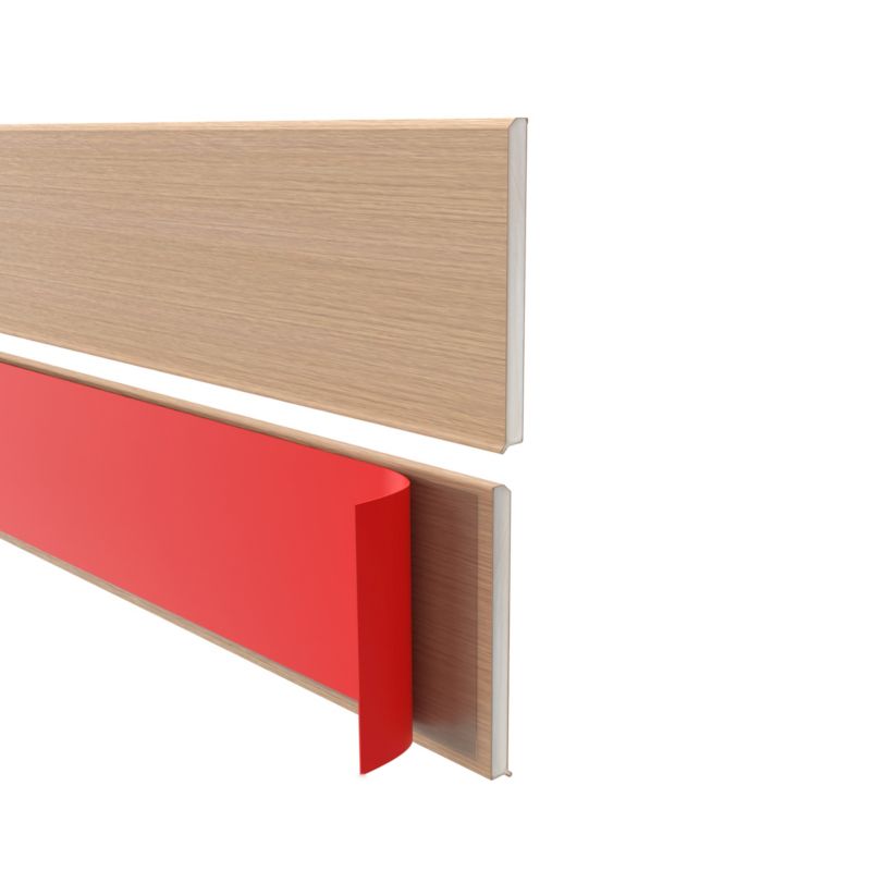 QUEST Listwa przypodłogowa samoprzylepna PVC PREMIUM 10 cm, gładka elastyczna listwa cokołowa FLEX, do podłóg, jasny dąb, 10 m