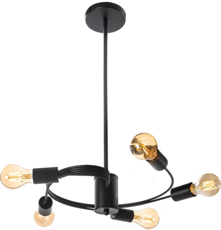 Lampa Sufitowa Wisząca Toolight App739-5Cp Czarny