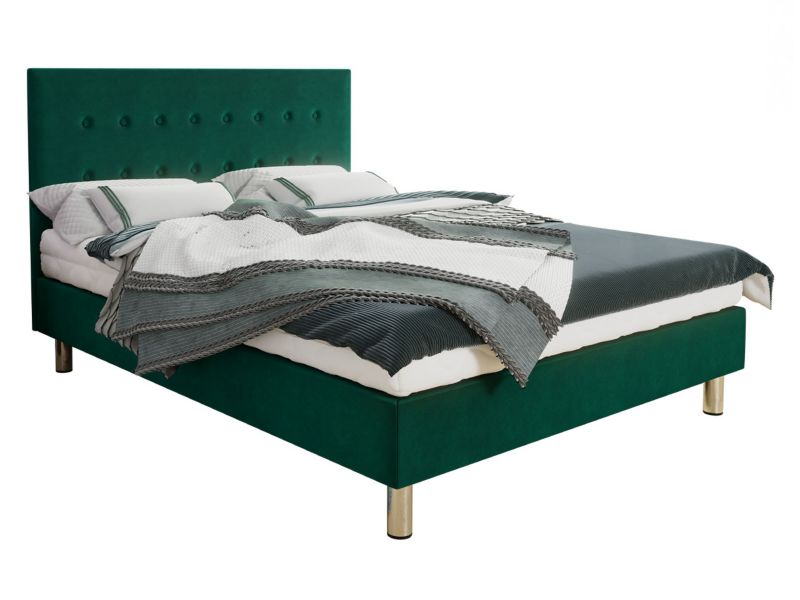 Łóżko kontynentalne MIRJAN 24 Lux 160x200 szmaragowy 1 szt.