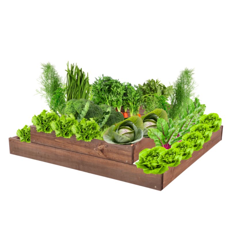 Skrzynia warzywna MODO24 regulowana inspekt 18x90x60 cm brązowe impregnowane drewno 1 szt