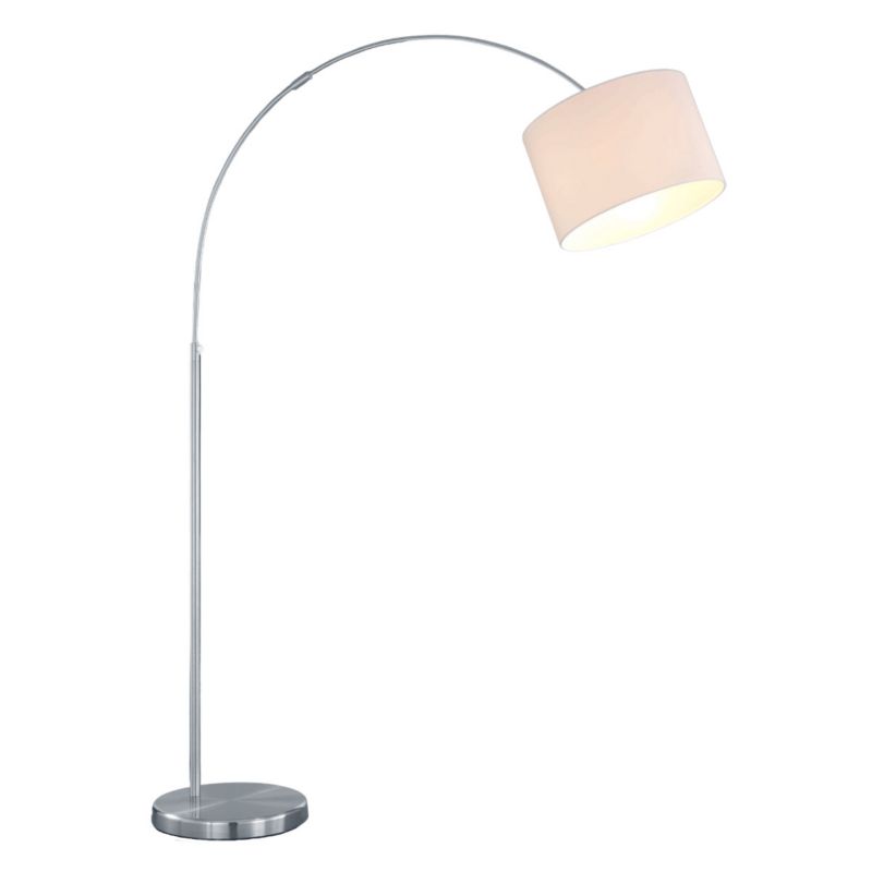 Lampa podłogowa stojąca Trio Hotel srebrna łukowa 1 x E27 x 20W wym: 215 x 30 x 30 cm - 1 szt.