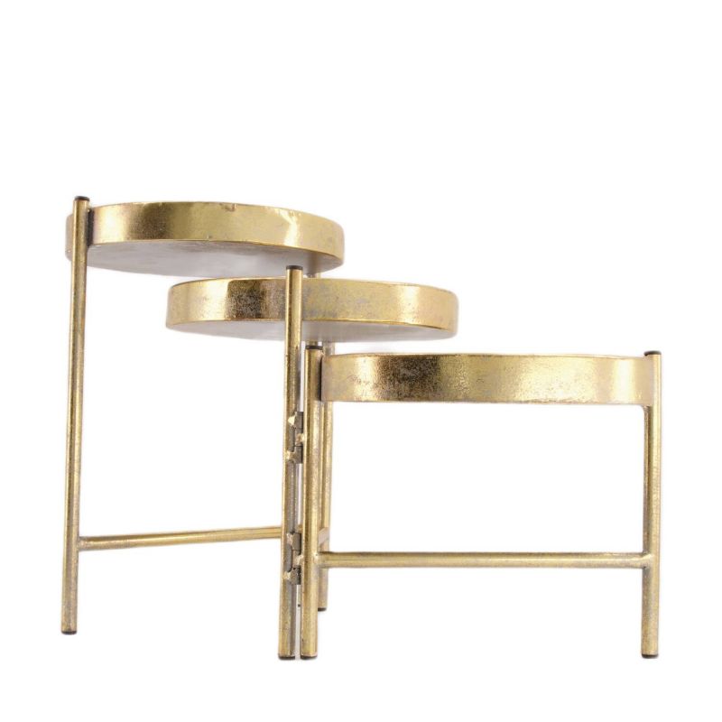 Kwietnik Stojący Dijk Metalowy Złoty 65x19x28 cm