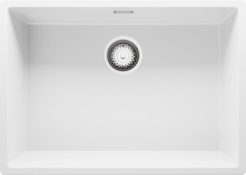 Zlewozmywak podblatowy Londyn PRIMAGRAN 66x47cm do szafki od 70cm, Biały + Syfon, S388, 1 szt.