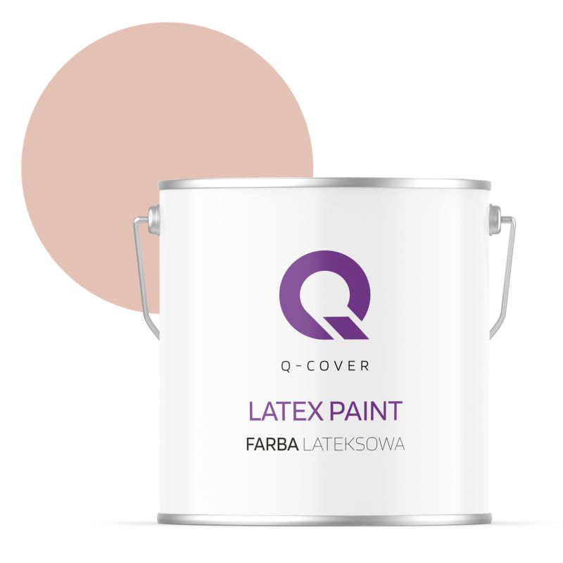 Farba Lateksowa Do Ścian i Sufitów Q-Cover Róż wenecka H4856 Głęboki Mat 5L