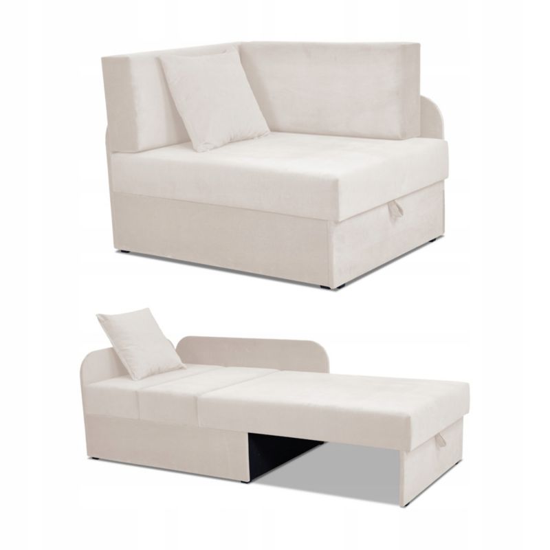 Narożnik dziecięcy rozkładany z pojemnikiem Family Meble Denis beżowy 1szt