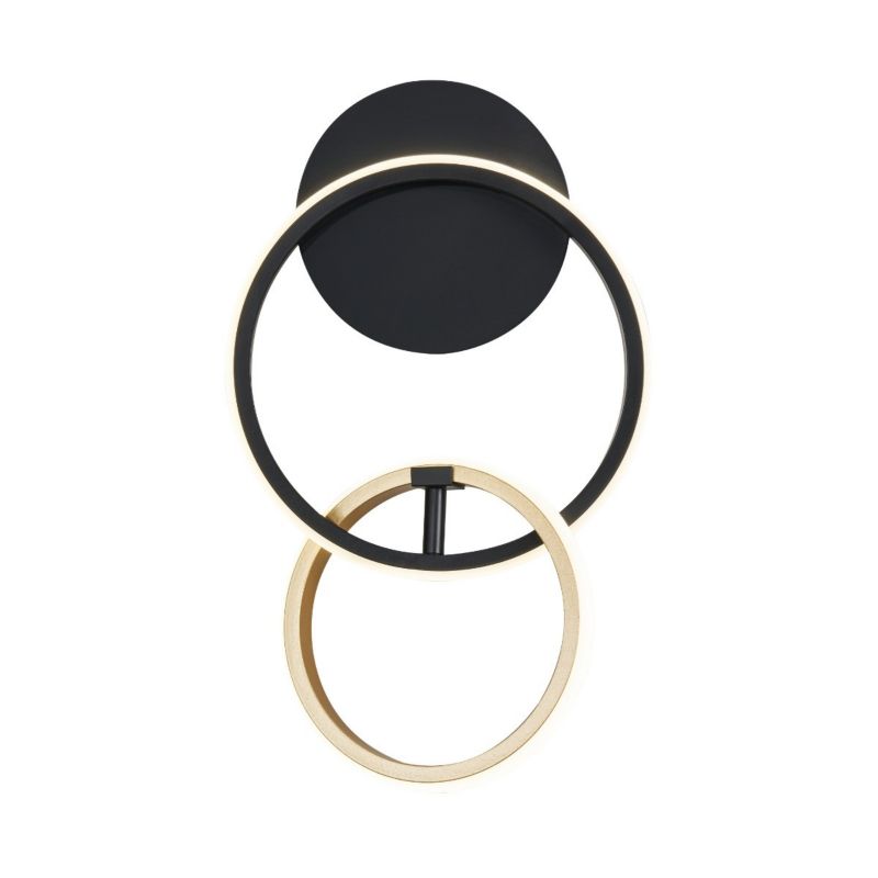 Kinkiet ścienny Zuma Line Rando złoto-czarny LED 18W 3000K-6000K 950lm IP20 wym: 36 x 21 cm - 1 szt.