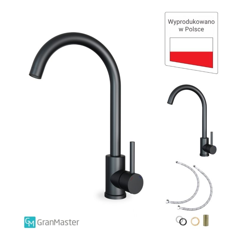 Bateria Kuchenna GranMaster - IZIS Czarna, stal nierdzewna, POLSKA PRODUKCJA 1szt.