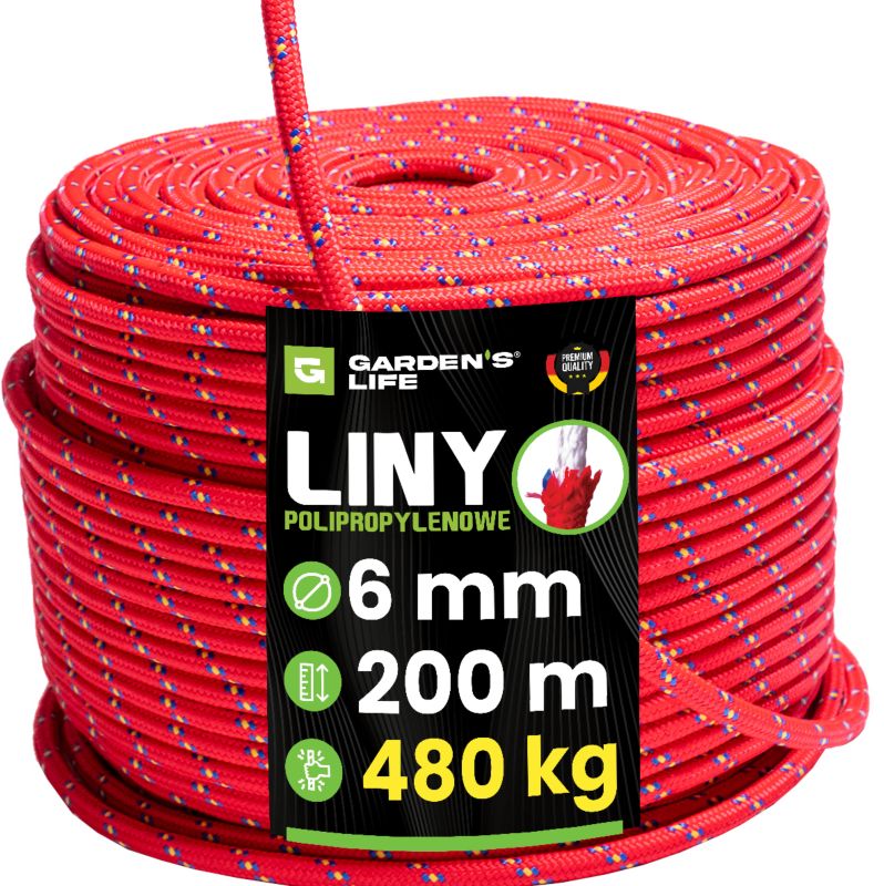 Lina Polipropylenowa Garden's Life 6mm 200m, 480 kg, 1 szt