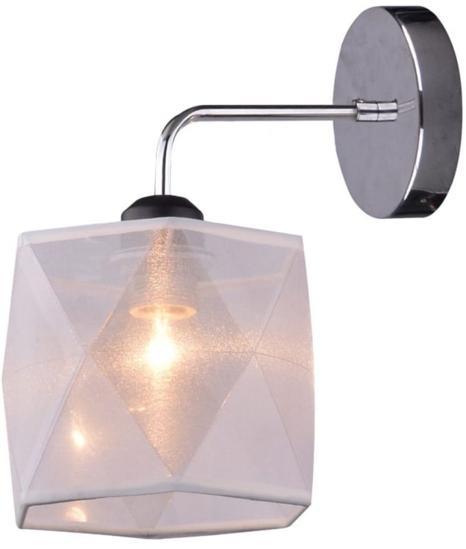 Kinkiet ścienny Candellux Nosja chromowany biały-czarny 1 x E27 x 40W IP20 wym: 20 x 20 x 20 cm - 1 szt.