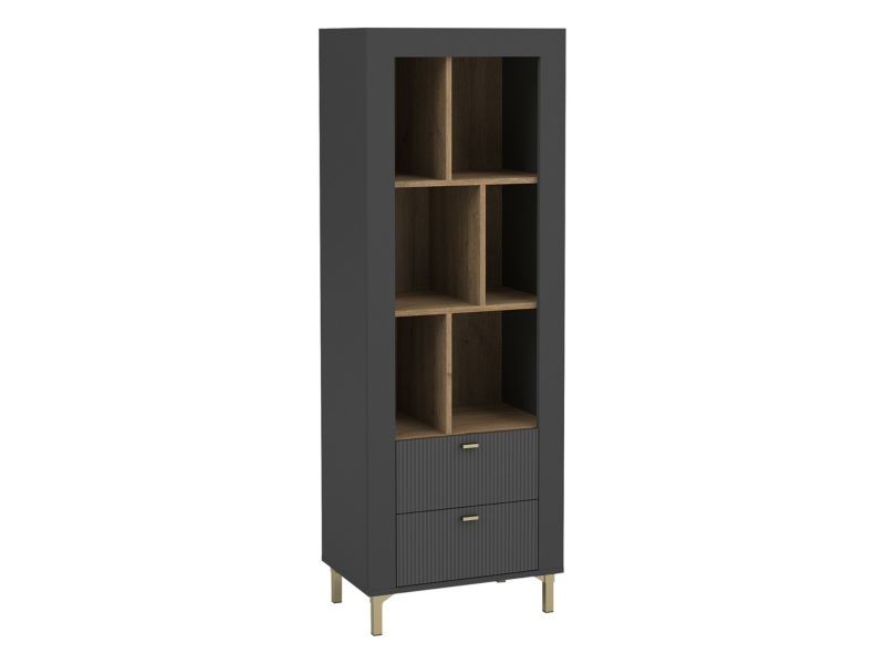 Regał MIRJAN 24 Mossa 2S MO04 czarny 1 szt.