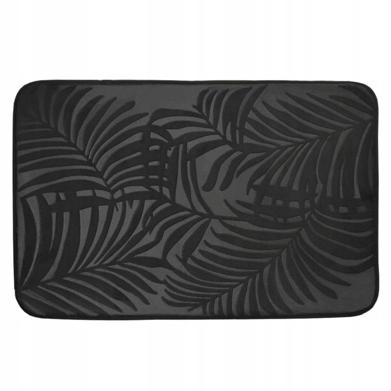 Dywanik łazienkowy Rodeno czarny 50x80 cm antypoślizgowy