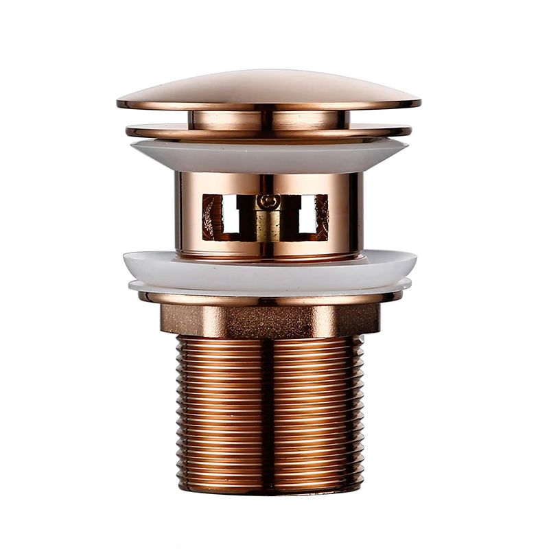 Korek umywalkowy Lauferi mosiężny klik klak z przelewem różowe złoto retro 1 szt.