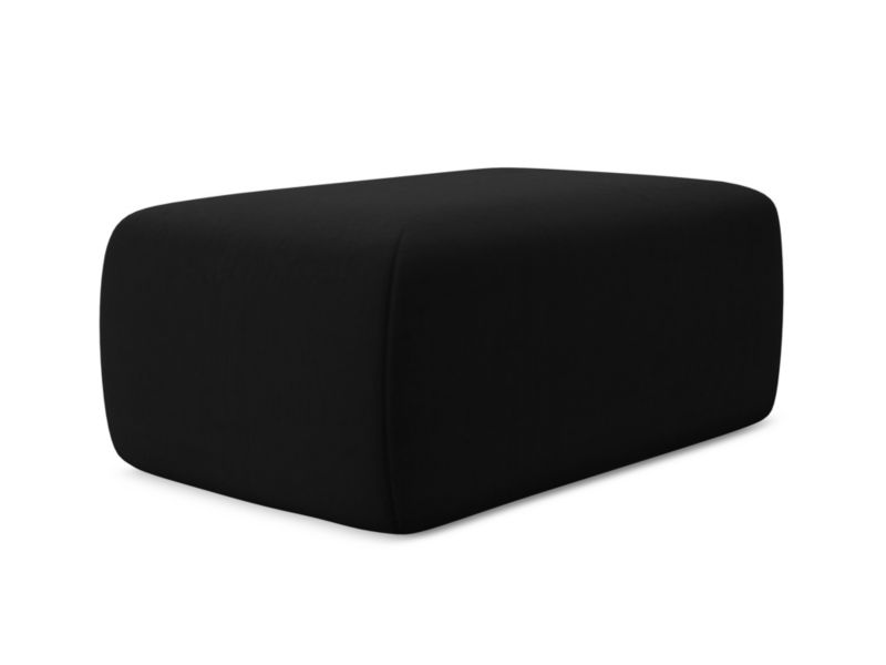 Pufa LaMiaSofa PERUGIA z tkaniny welwetowej 102x62 cm czarny 1 szt.