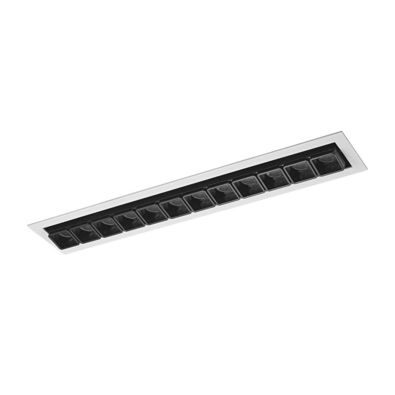 Oprawa wpuszczana Italux Harper czarno-biała LED 24W 3000K 1510lm ruchoma IP20 wym: 9,5 x 40,4 x 7,8 cm prostokątna - 1 szt.